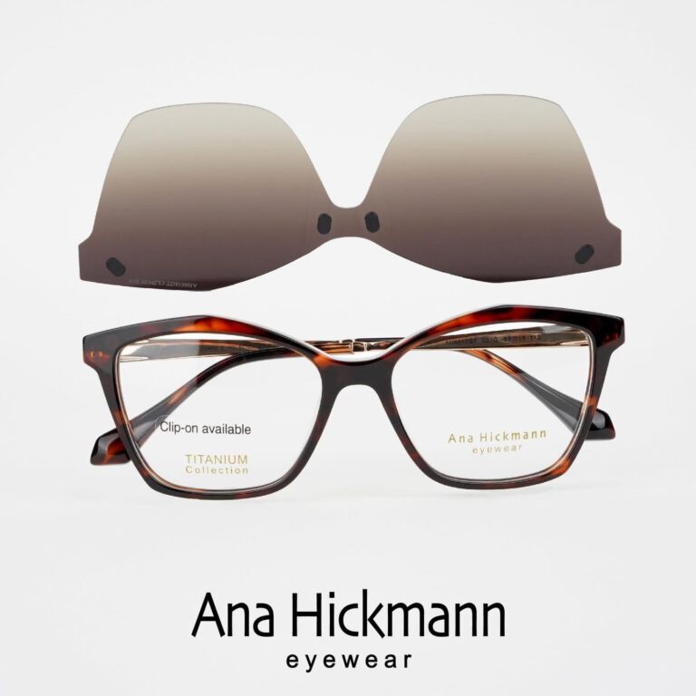 Ana Hickmann — Carrée écaille & clip solaire