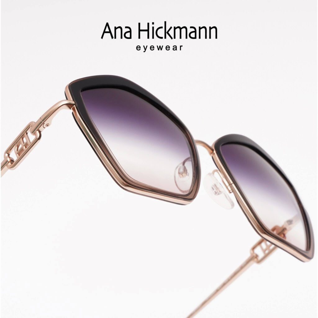 Ana Hickmann — Hexagonale dorée, verres dégradés