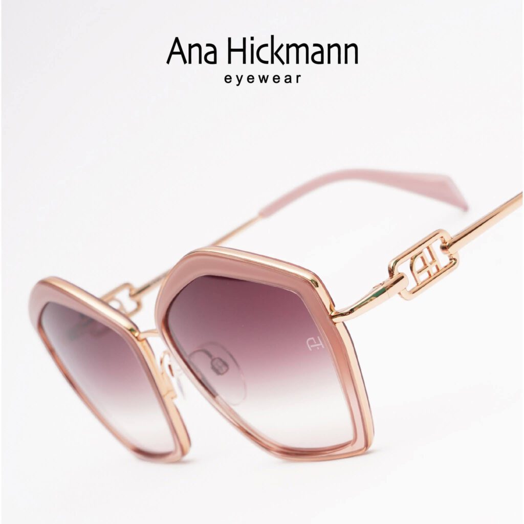 Ana Hickmann — Hexagonale dorée, verres dégradés