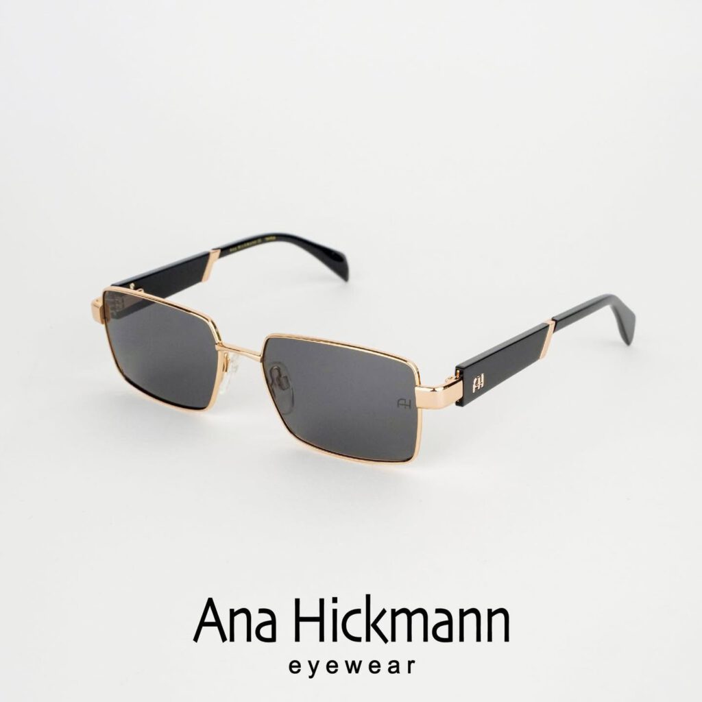Ana Hickmann — Rectangulaire dorée, branches noires