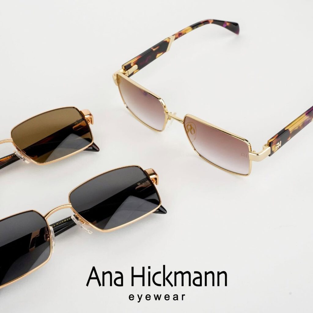 Ana Hickmann — Rectangulaire dorée, branches noires