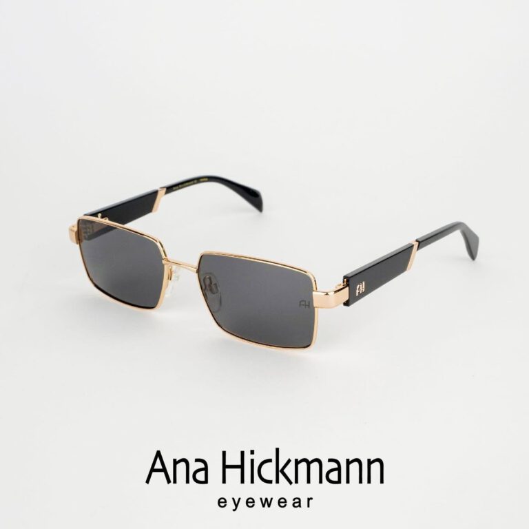 Ana Hickmann — Rectangulaire dorée, branches noires