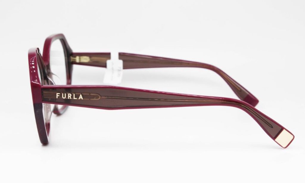 FURLA — Hexagonale bordeaux & turquoise